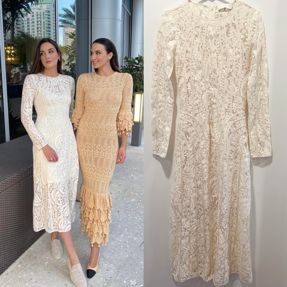 NWT AU0 ZIMMERMANN DEVI PANELLED MIDI DRESS